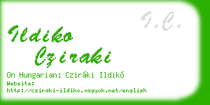 ildiko cziraki business card