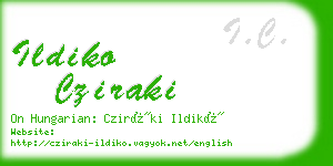 ildiko cziraki business card